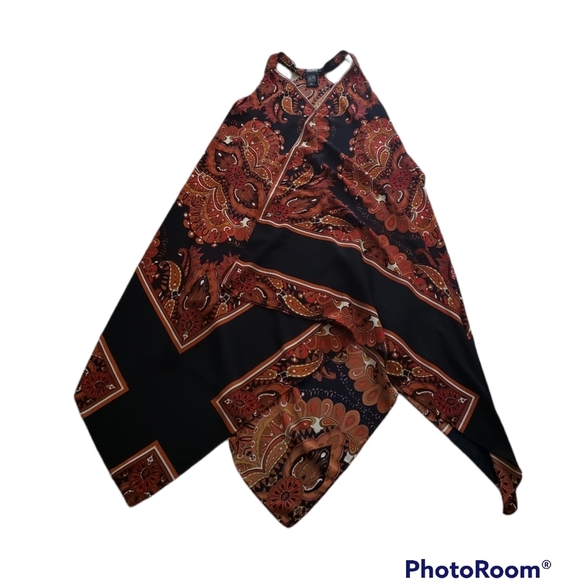 SLNY NEW YORK HALTER SCARF/SLIP DRESS SZ LARGE - Picture 3 of 10